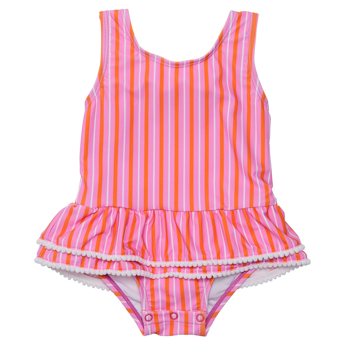 Stripy Sunset Sustainable Skirt Swimsuit - HoneyBug 