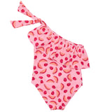Berry Sweet One Shoulder Swimsuit - HoneyBug 
