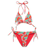 Geo Melon Sustainable Triangle Bikini - HoneyBug 