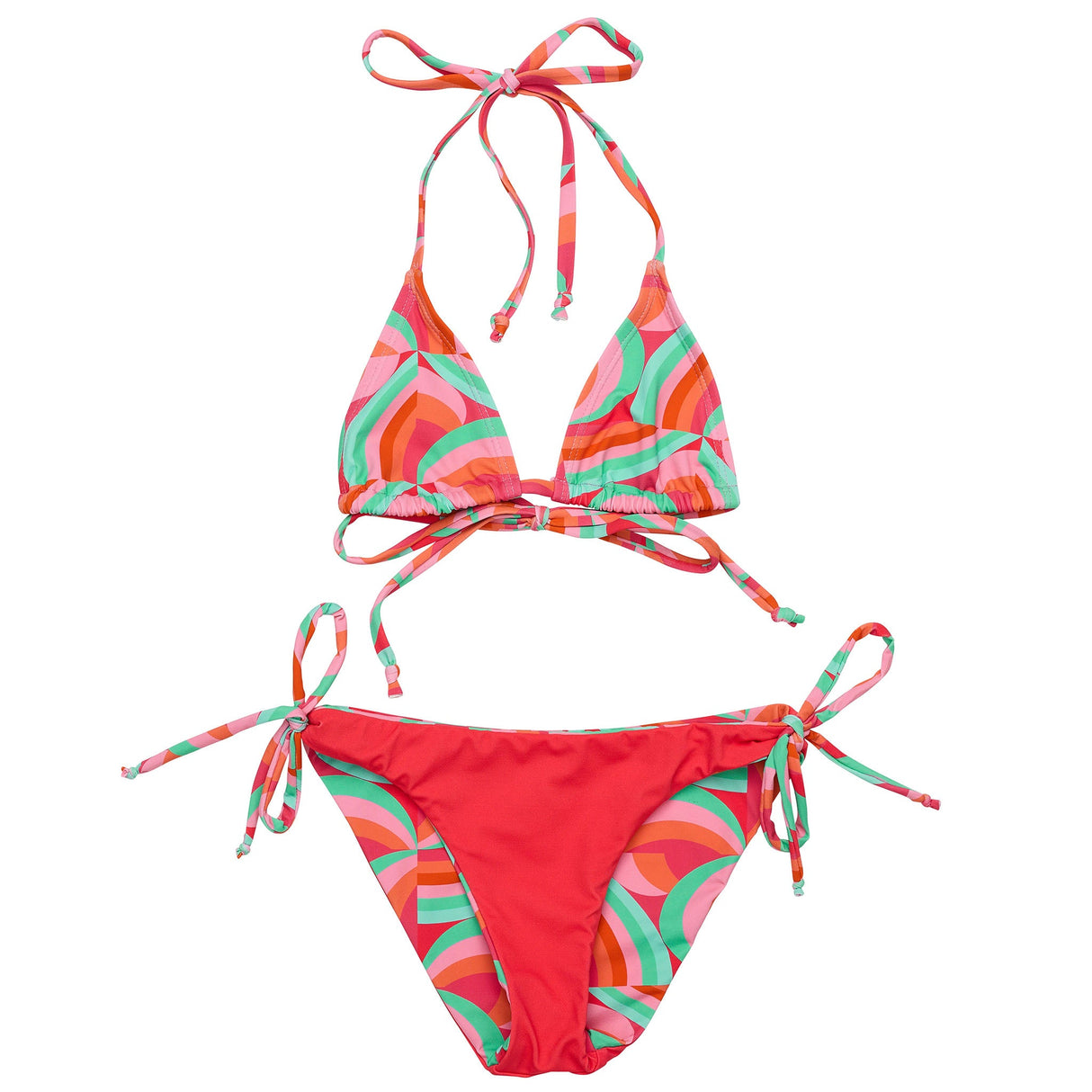 Geo Melon Sustainable Triangle Bikini - HoneyBug 