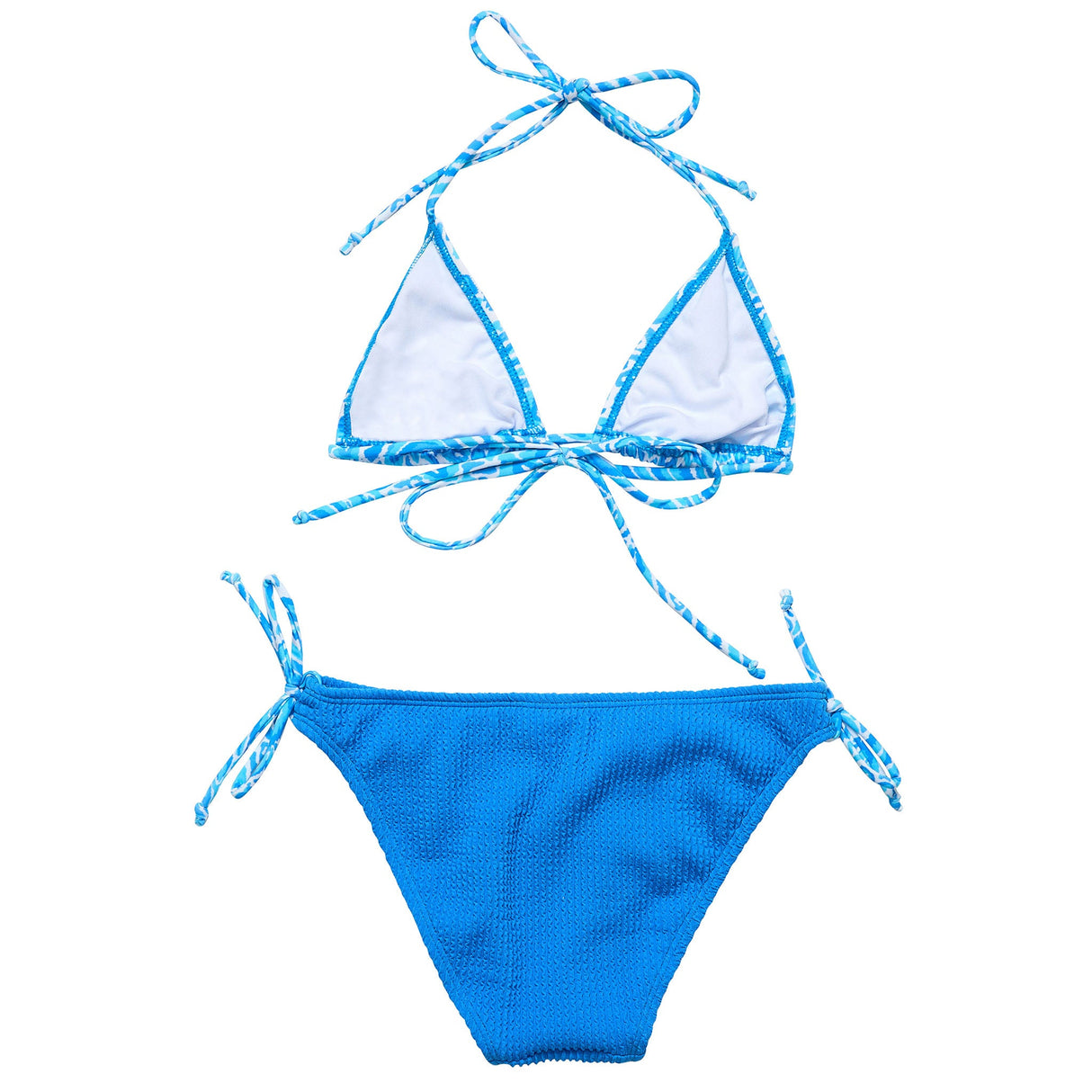 Santorini Blue Triangle Bikini - HoneyBug 