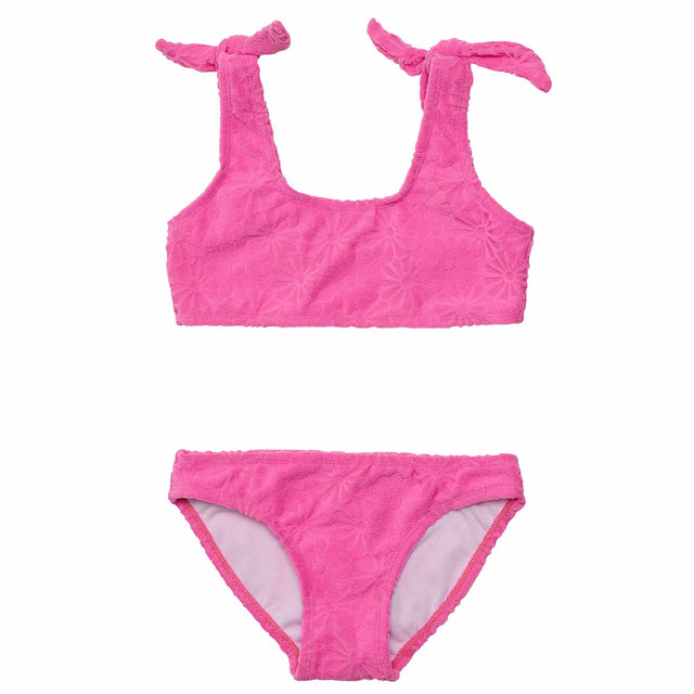 Bubblegum Bloom Crop Bikini - HoneyBug 