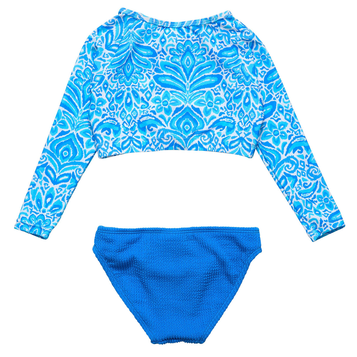 Santorini Blue Crop LS Rash Set - HoneyBug 