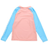 Peach Colorblock LS Rash Top - HoneyBug 