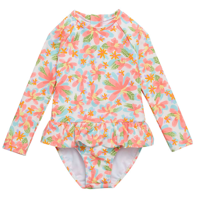 Hawaiian Luau Sustainable LS Surf Suit - HoneyBug 