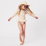 Hawaiian Luau Sustainable LS Surf Suit - HoneyBug 