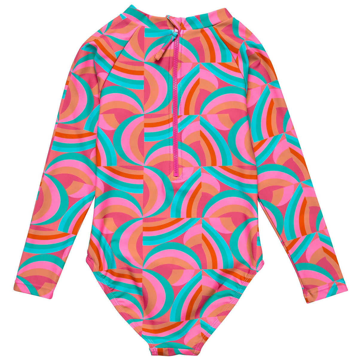 Geo Melon Sustainable LS Surf Suit - HoneyBug 