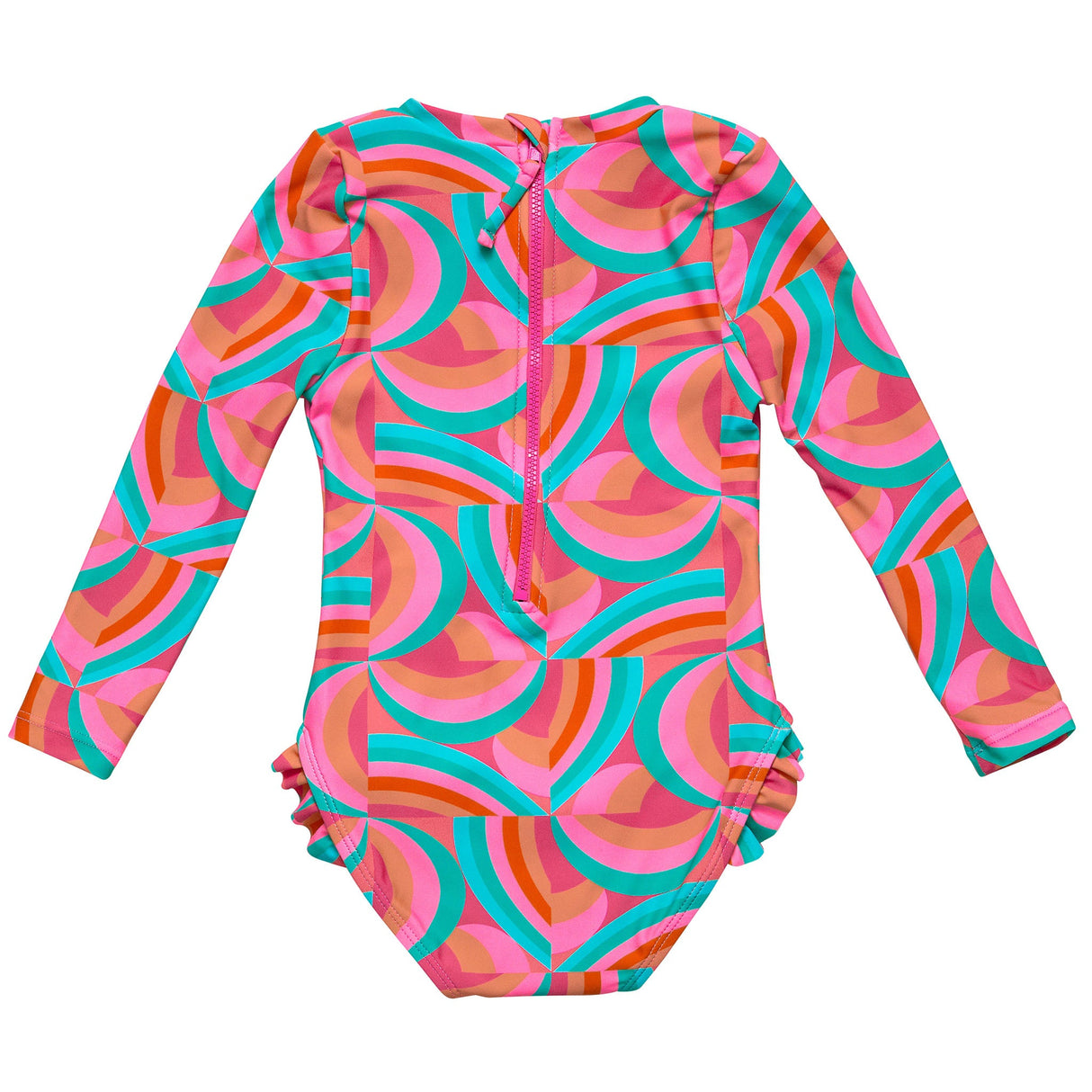 Geo Melon Sustainable LS Surf Suit - HoneyBug 