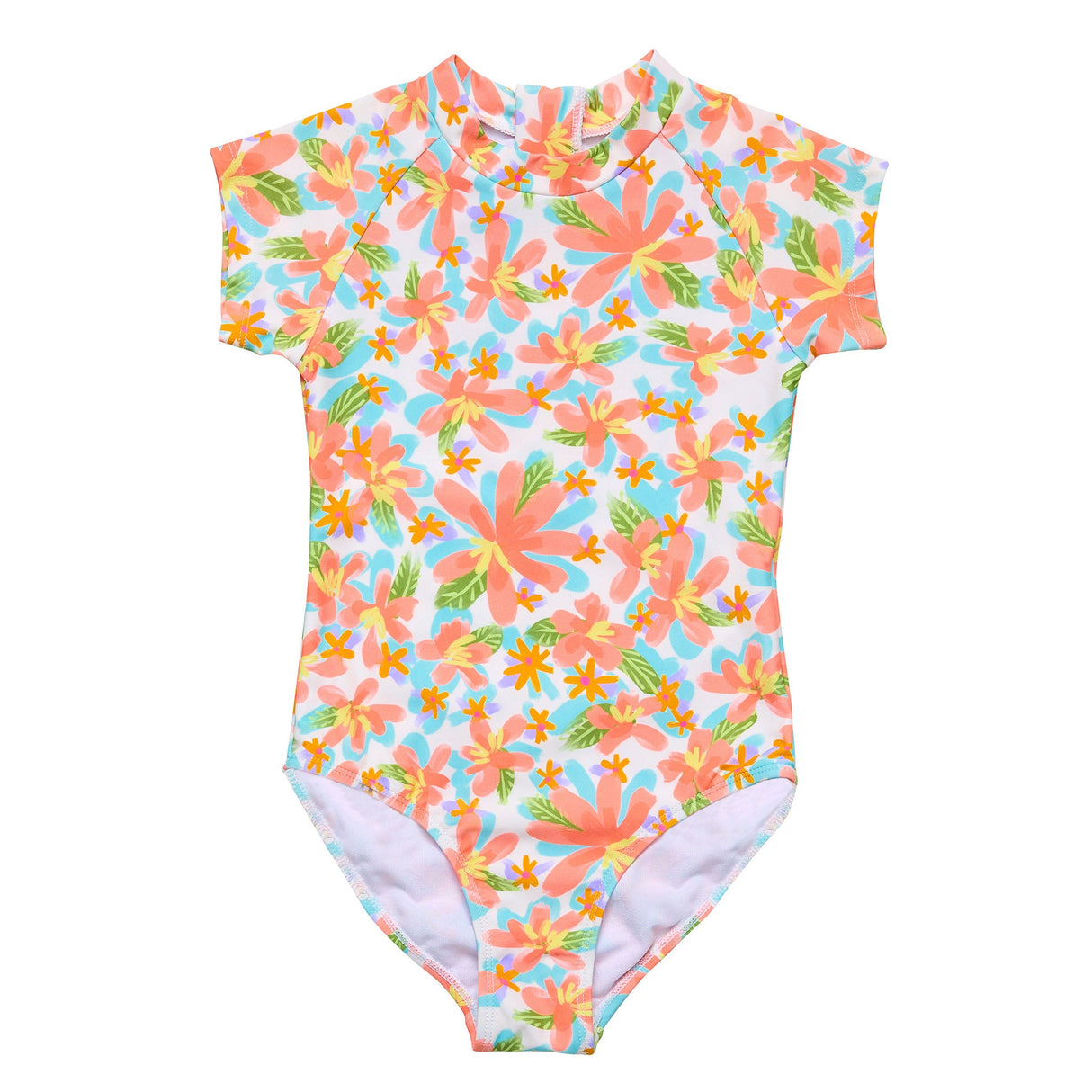 Hawaiian Luau Sustainable SS Surf Suit - HoneyBug 