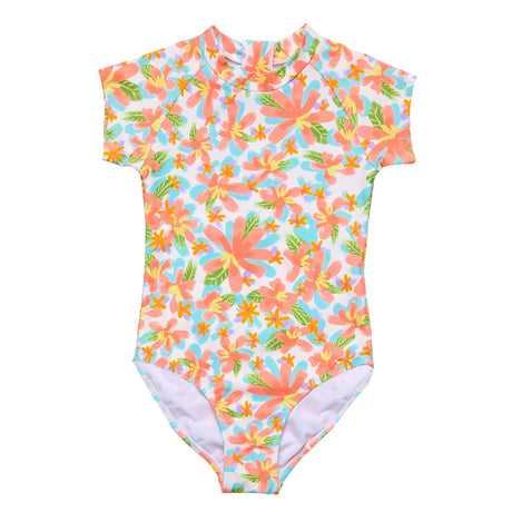 Hawaiian Luau Sustainable SS Surf Suit - HoneyBug 