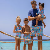 Kaleido Fish Sustainable Leg Frill Surf Suit - HoneyBug 