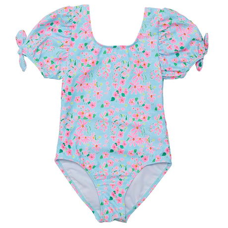 Daisy Chain Puff Sleeve Surf Suit - HoneyBug 
