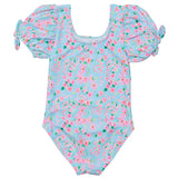 Daisy Chain Puff Sleeve Surf Suit - HoneyBug 