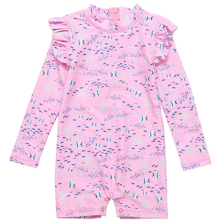 Pink Sea LS Sunsuit - HoneyBug 