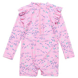 Pink Sea LS Sunsuit - HoneyBug 