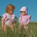 Pink Sea LS Sunsuit - HoneyBug 