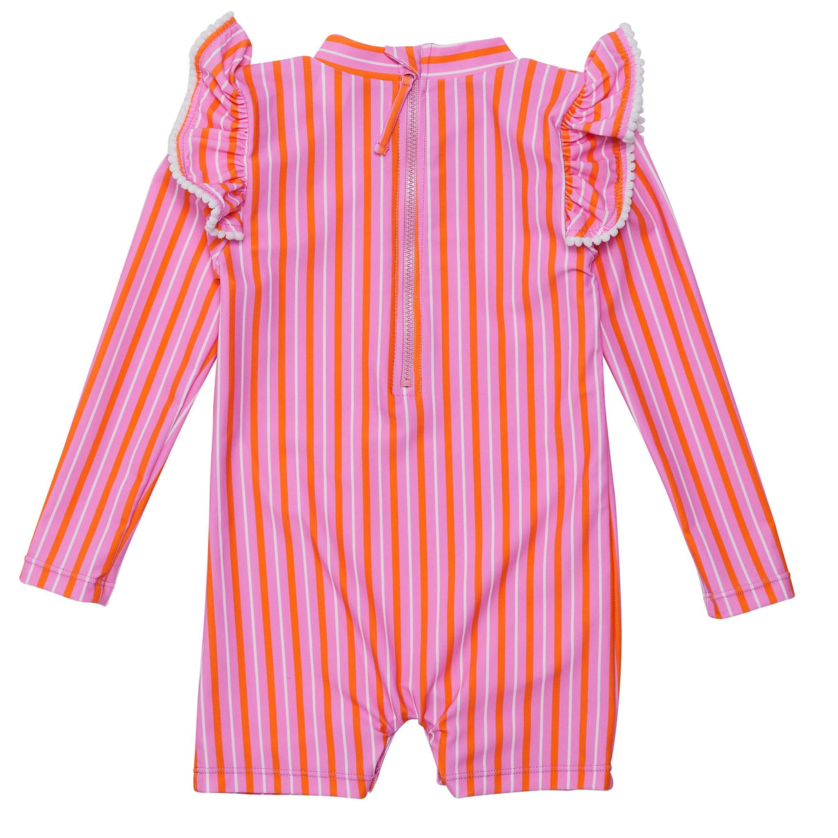 Stripy Sunset Sustainable LS Sunsuit - HoneyBug 