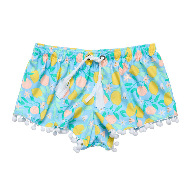 Lemon Drops Swim Shorts - HoneyBug 