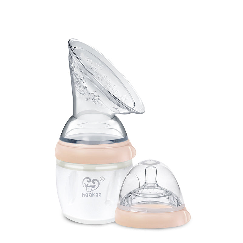 Haakaa Gen 3 Silicone Breast Pump Flange and Bottle Set 160 ml/6 oz