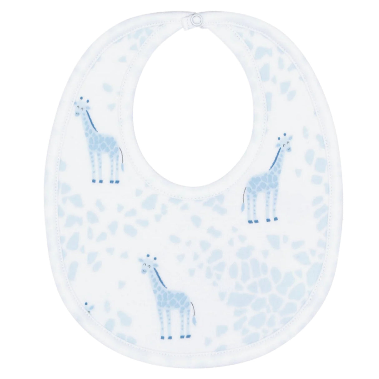 Blue Giraffe Print Bib - HoneyBug 