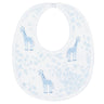 Blue Giraffe Print Bib - HoneyBug 