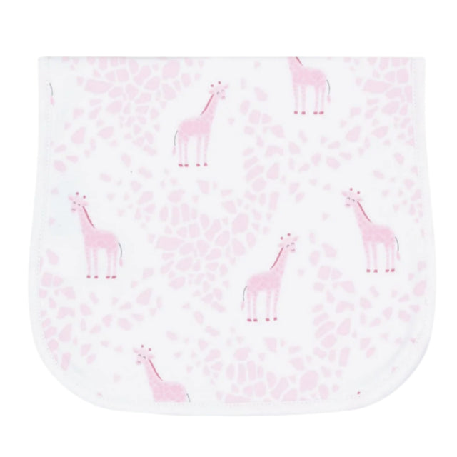 Pink Giraffe Print Burp Cloth - HoneyBug 