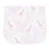 Pink Giraffe Print Burp Cloth - HoneyBug 