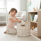 Handmade Canvas Storage Basket Lace - Pecan