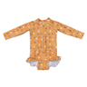 Girl's One-Piece Ruffle Rash Guard Swimsuit