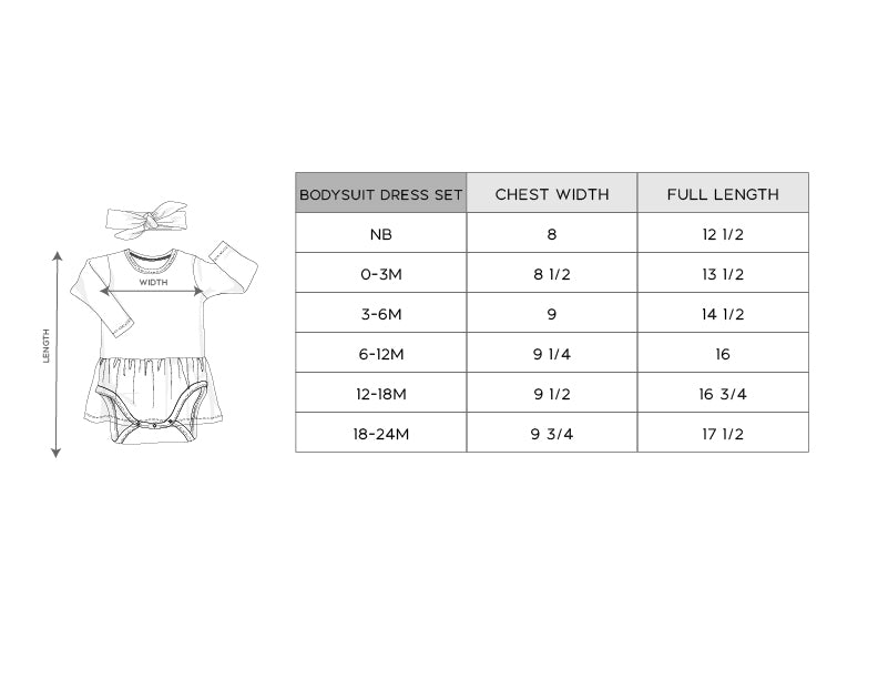 Girl's Bodysuit Dress Set - HoneyBug 