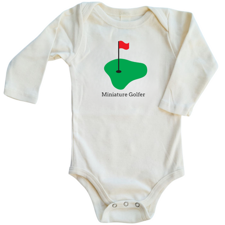 Mini Golfer Long Sleeve Romper - HoneyBug 