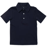 Griffin Boys' Pima Cotton Polo Golf Shirt - Navy - HoneyBug 