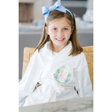 Gwen Girls' Pima Cotton Spa Wrap - White - HoneyBug 