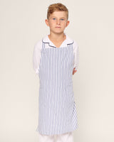 Kid's Apron in Navy French Ticking