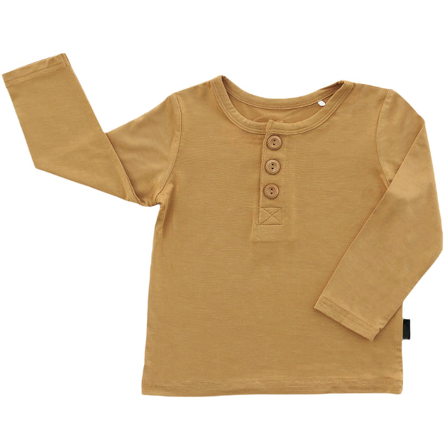 HENLEY LONG SLEEVE- Honey Mustard - HoneyBug 