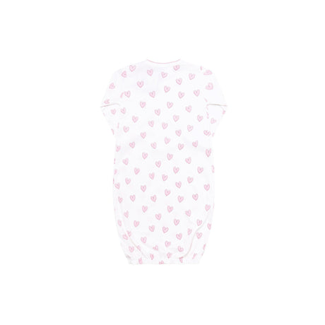 Pink Heart Print Gown  - HoneyBug 