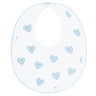 Blue Heart Print Bib - HoneyBug 