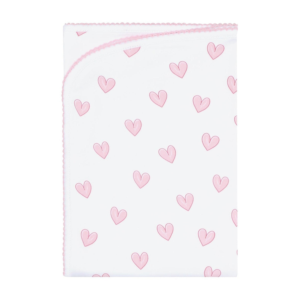 Pink Heart Print Blanket - HoneyBug 