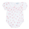 Pink Heart Print Smocked Bubble - HoneyBug 