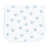 Blue Heart Print Burp Cloth - HoneyBug 