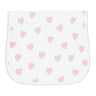 Pink Heart Print Burp Cloth - HoneyBug 