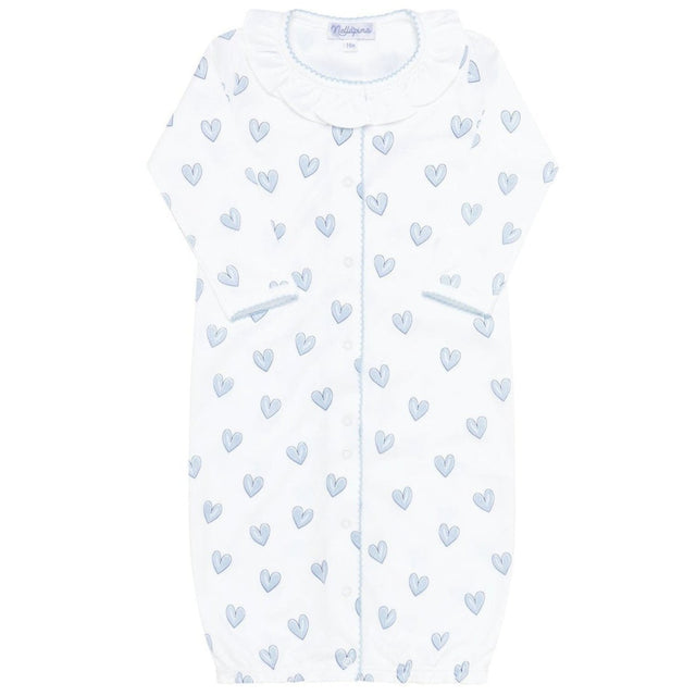 Blue Heart Print Converter Gown - HoneyBug 