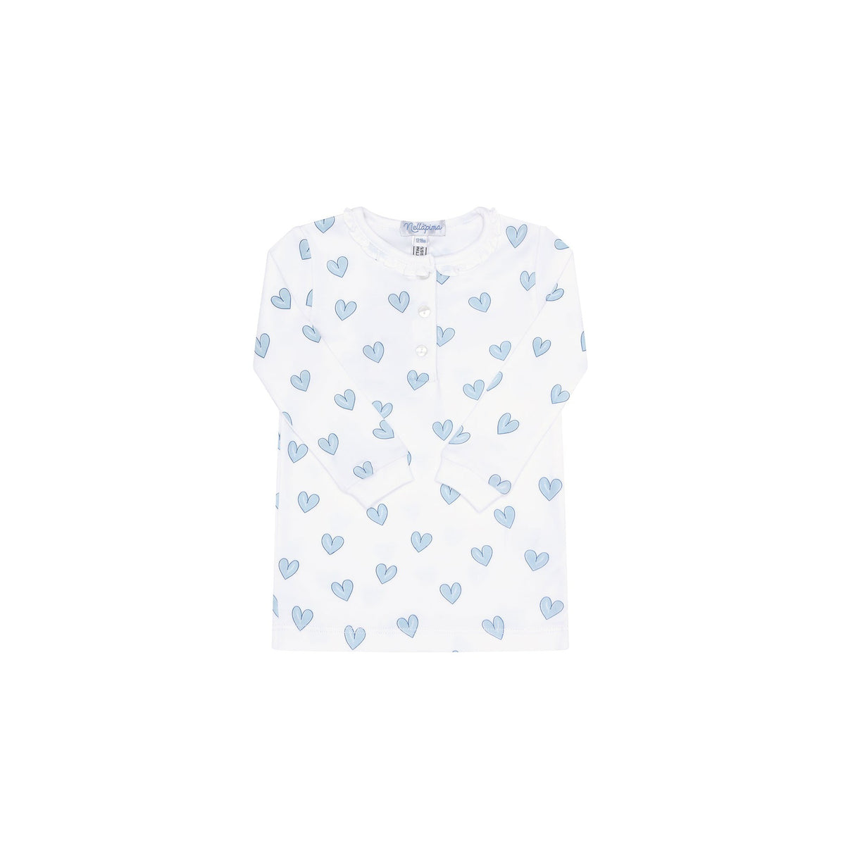 Blue Heart Print Pajama - HoneyBug 