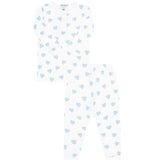 Blue Heart Print Pajama - HoneyBug 