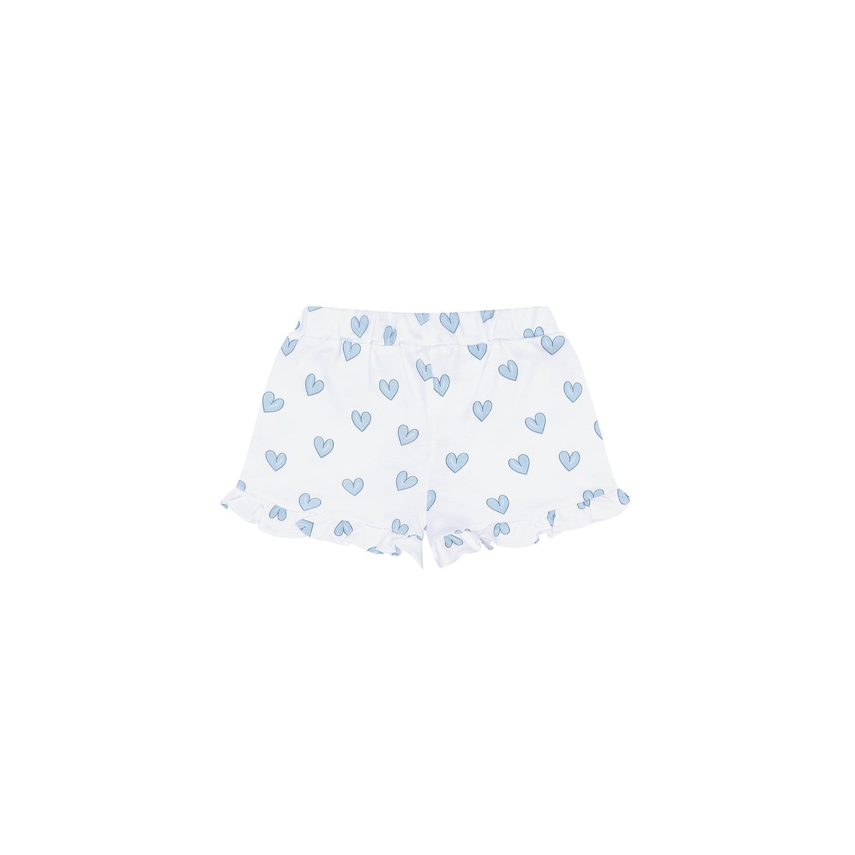 Blue Heart Print Shorts - HoneyBug 