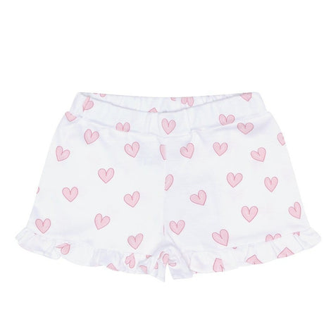 Pink Heart Print Shorts - HoneyBug 