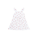 Pink Heart Print Ruffle Dress - HoneyBug 