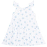 Blue Heart Print Ruffle Dress - HoneyBug 