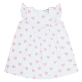 Pink Heart Print Scoop Neck Dress - HoneyBug 