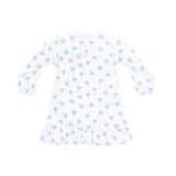 Blue Heart Print Long Sleeve Playtime - HoneyBug 